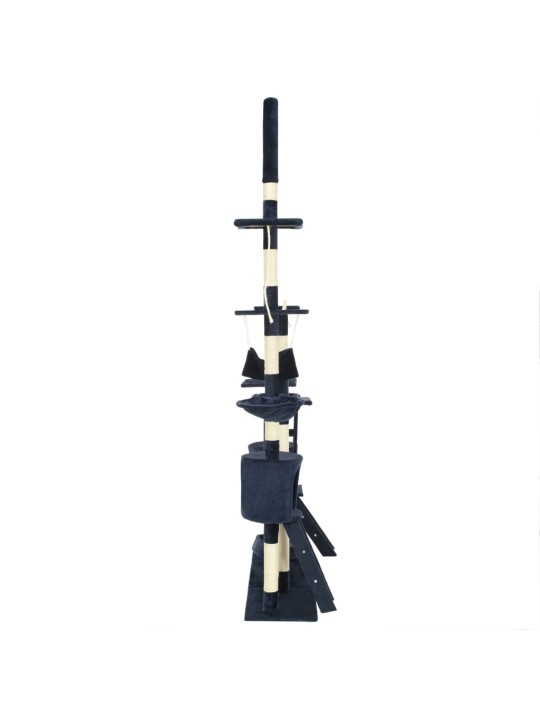 Škrabadlo pro kočky se sisalovými sloupky 230-250 cm modré