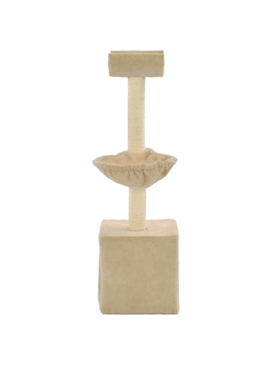 Škrabadlo pro kočky se sisalovými sloupky 105 cm béžové