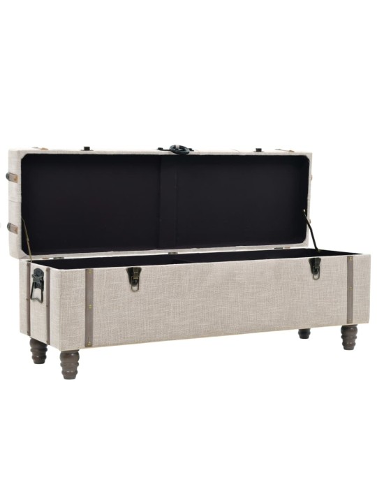 Sada úložných lavic 3 kusy masivní dřevo a ocel 112x37x45 cm