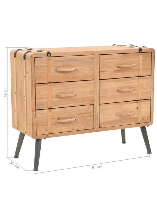 Komoda se zásuvkami masivní jedlové dřevo 91 x 35 x 73 cm