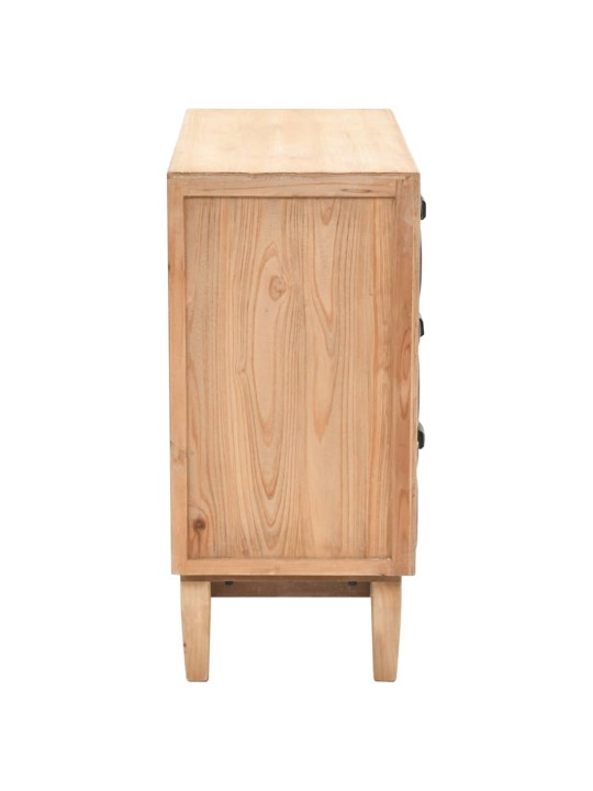 Komoda se zásuvkami masivní jedlové dřevo 80 x 36 x 75 cm