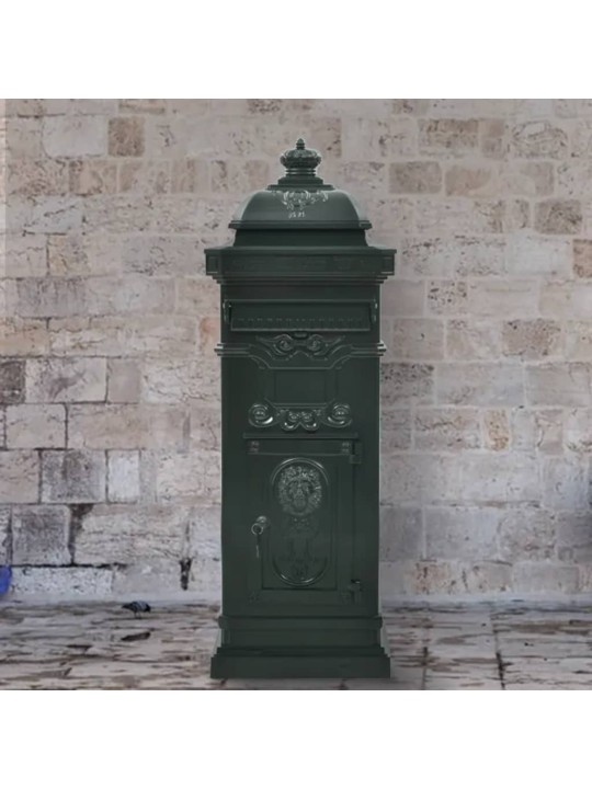 Sloupová poštovní schránka ve vintage stylu rezuvzdorná zelená