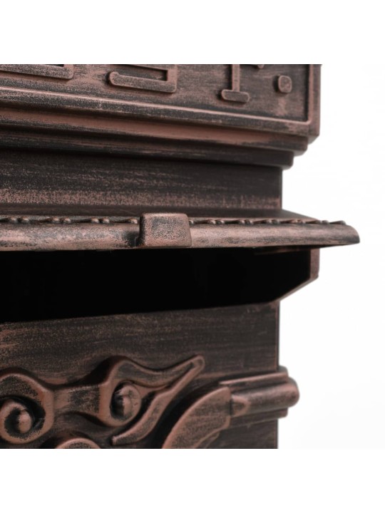 Sloupová poštovní schránka ve vintage stylu rezuvzdorná bronz