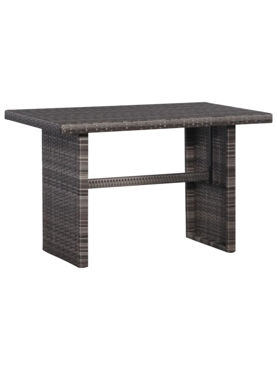 3dílný bistro set s poduškami hnědý polyratan šedý