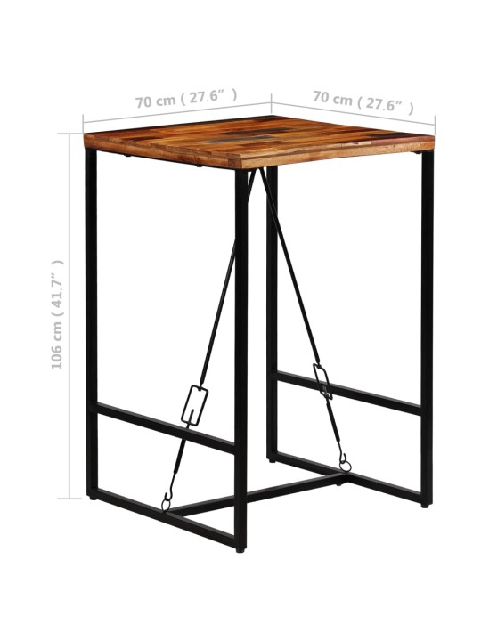 Barový stůl masivní recyklované dřevo 70 x 70 x 106 cm