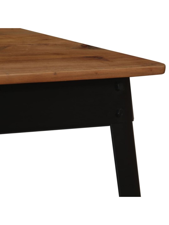 Jídelní stůl masivní akáciové dřevo a ocel 120 x 60 x 76 cm