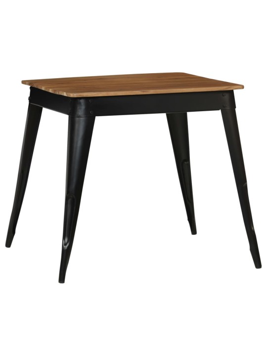 Jídelní stůl masivní akáciové dřevo a ocel 75 x 75 x 76 cm
