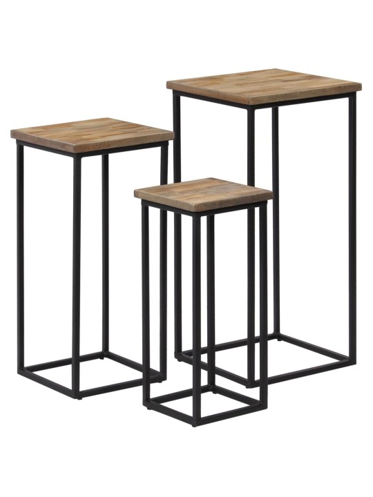 3 stojany na květiny recyklovaný teak