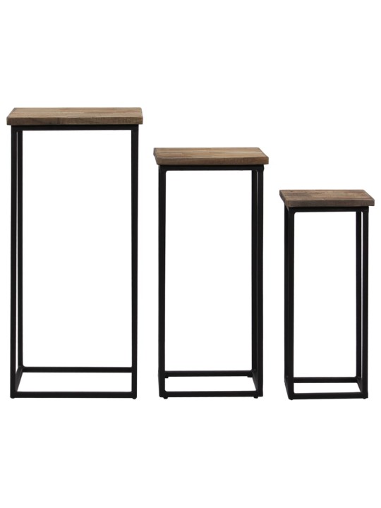 3 stojany na květiny recyklovaný teak