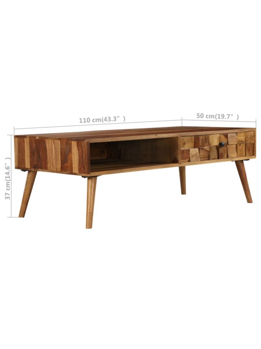 Konferenční stolek z masivní akácie 110x50x37 cm medový