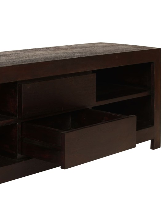 Tv stolek z masivní akácie 120 x 30 x 40 cm tmavě hnědý