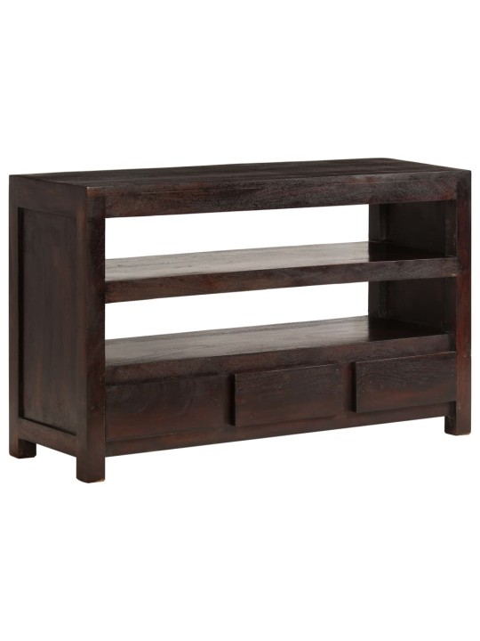 TV stolek z masivní akácie 90 x 30 x 55 cm tmavě hnědý