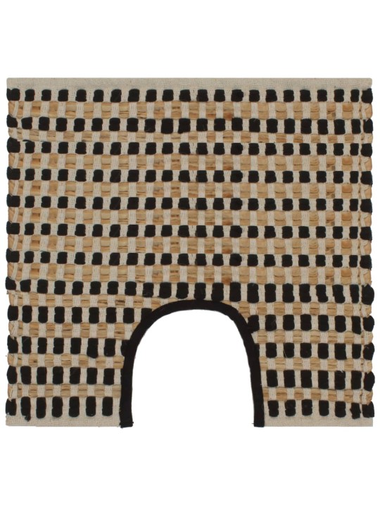 Koupelnová předložka z juty 160 x 230 cm přírodní a černá