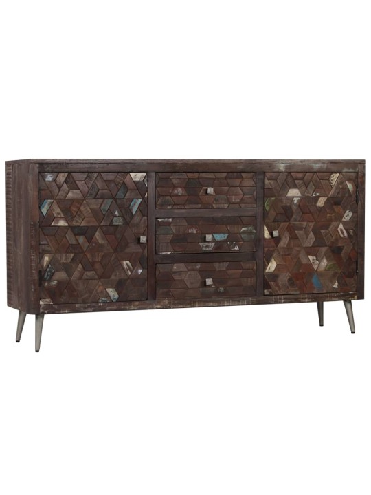 Příborník masivní recyklované dřevo 160 x 40 x 80 cm