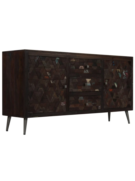 Příborník masivní recyklované dřevo 160 x 40 x 80 cm