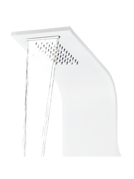 Sprchový panel set hliníkový 20 x 44 x 130 cm bílý