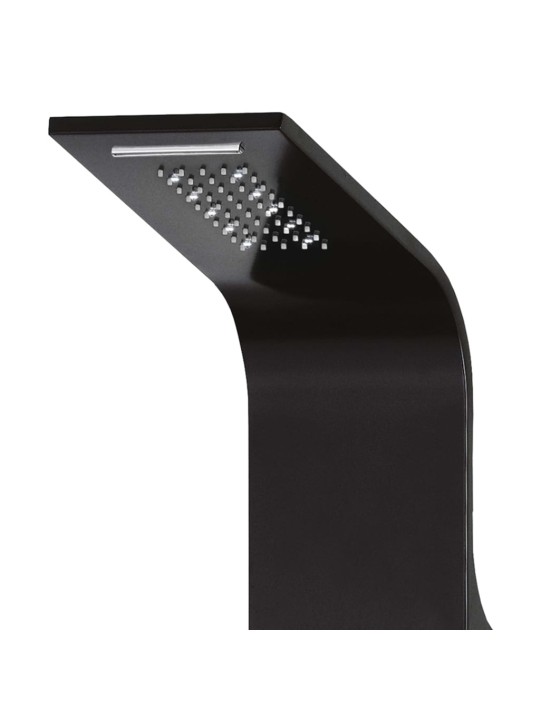 Sprchový panel set hliníkový 20 x 44 x 130 cm černý