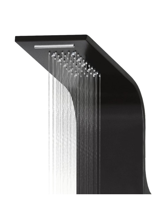Sprchový panel set hliníkový 20 x 44 x 130 cm černý
