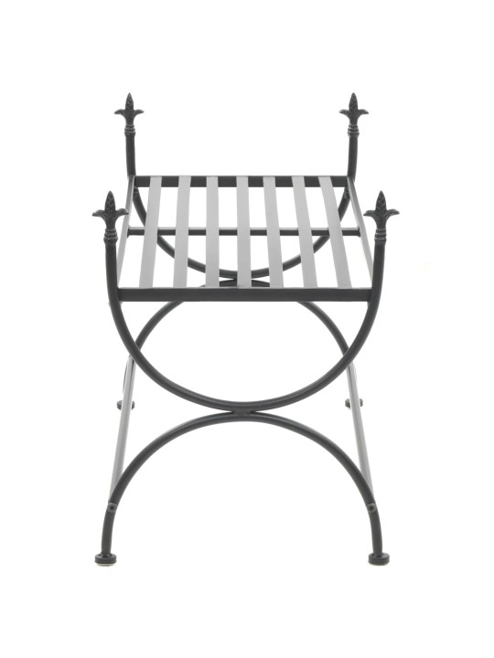 Lavice ve vintage stylu kovová 83 x 42 x 55 cm černá