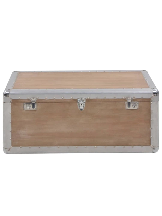 Úložný box z masivního jedlového dřeva 91 x 52 x 40 cm hnědý