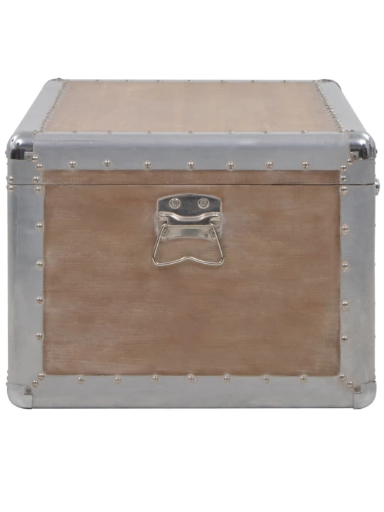 Úložný box z masivního jedlového dřeva 91 x 52 x 40 cm hnědý