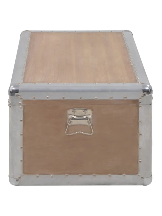 Úložný box z masivního jedlového dřeva 91 x 52 x 40 cm hnědý