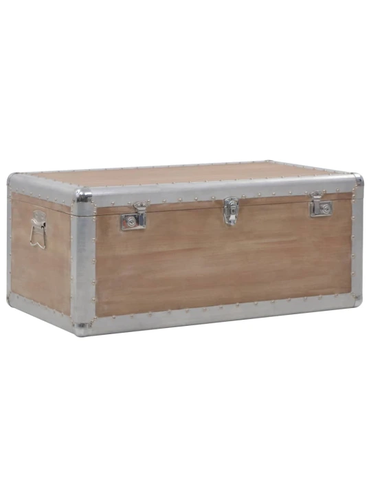 Úložný box z masivního jedlového dřeva 91 x 52 x 40 cm hnědý