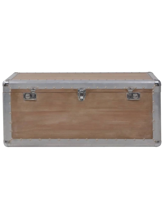 Úložný box z masivního jedlového dřeva 91 x 52 x 40 cm hnědý