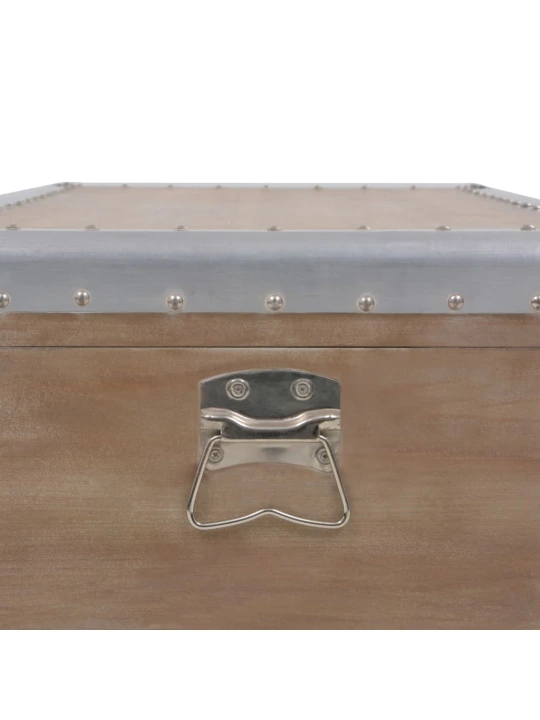 Úložný box z masivního jedlového dřeva 91 x 52 x 40 cm hnědý