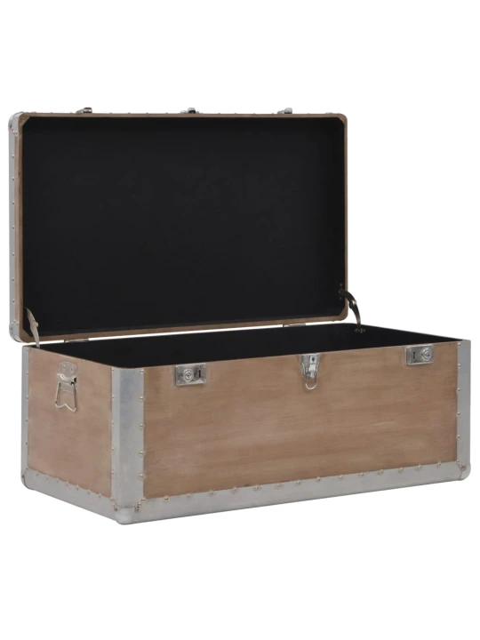 Úložný box z masivního jedlového dřeva 91 x 52 x 40 cm hnědý