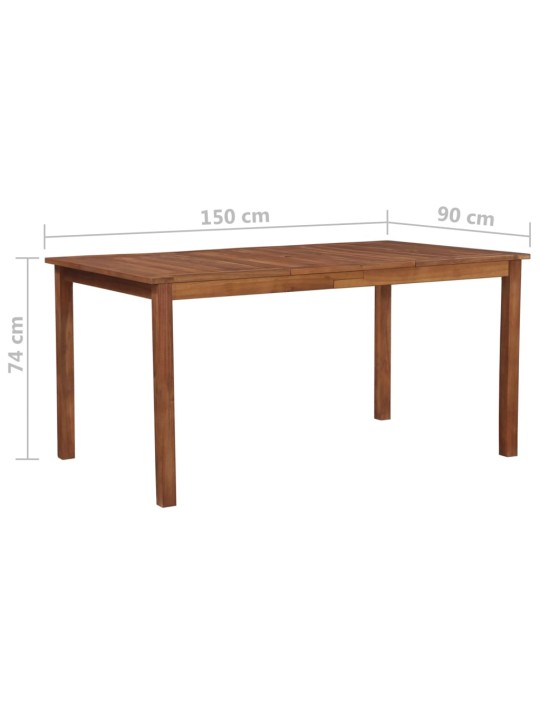 Zahradní stůl 150 x 90 x 74 cm masivní akáciové dřevo