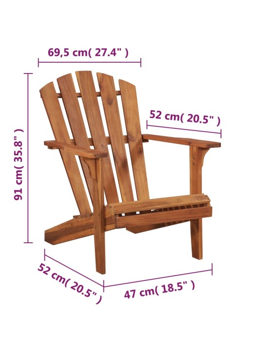Zahradní židle Adirondack masivní akácie