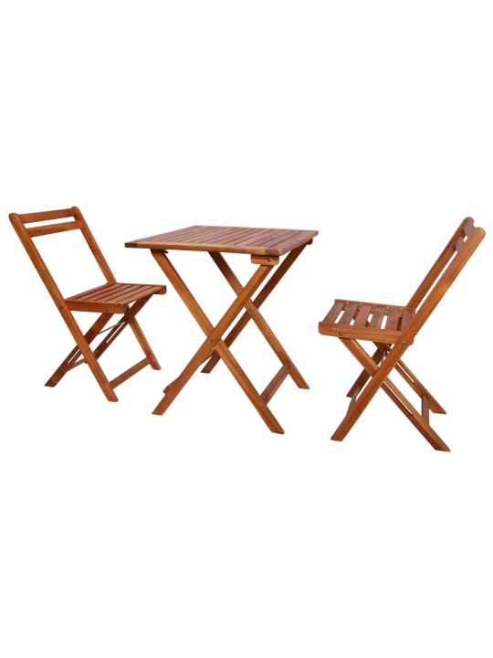 3dílný skládací bistro set masivní akáciové dřevo