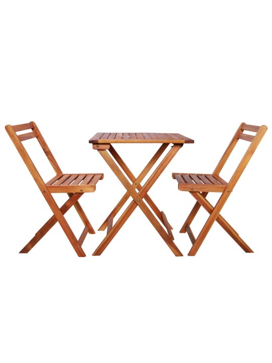 3dílný skládací bistro set masivní akáciové dřevo