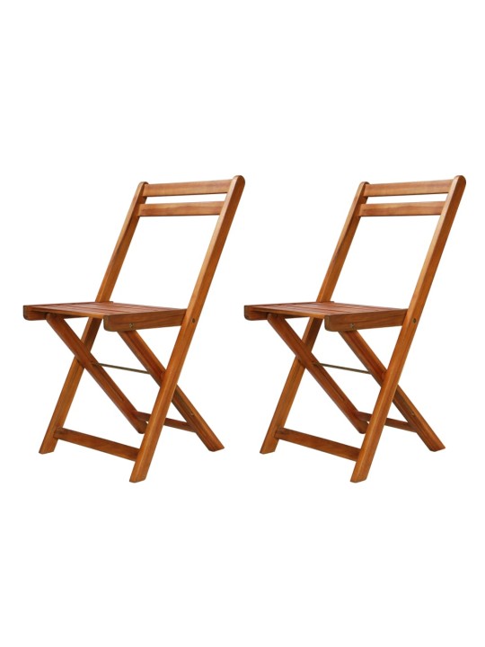 3dílný skládací bistro set masivní akáciové dřevo