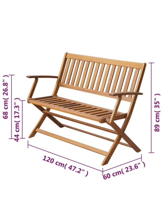 Zahradní lavice 120 cm masivní akácie