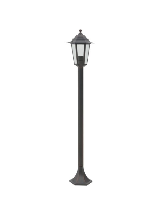 Zahradní sloupové lampy 6 ks E27 110 cm hliníkové bronzové