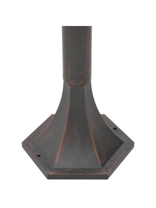 Zahradní sloupové lampy 6 ks E27 110 cm hliníkové bronzové
