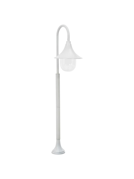 Zahradní sloupová lampa E27 120 cm hliník bílá