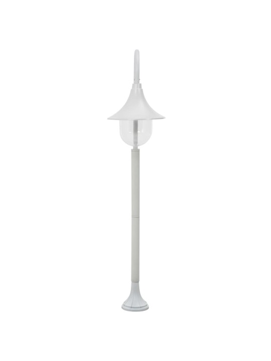 Zahradní sloupová lampa E27 120 cm hliník bílá