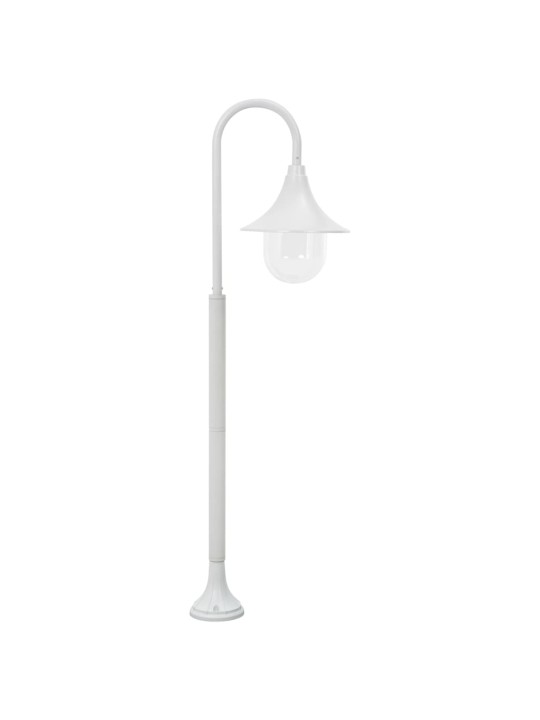 Zahradní sloupová lampa E27 120 cm hliník bílá