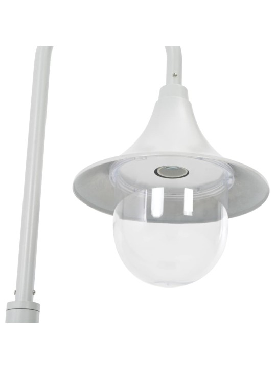 Zahradní sloupová lampa E27 120 cm hliník bílá