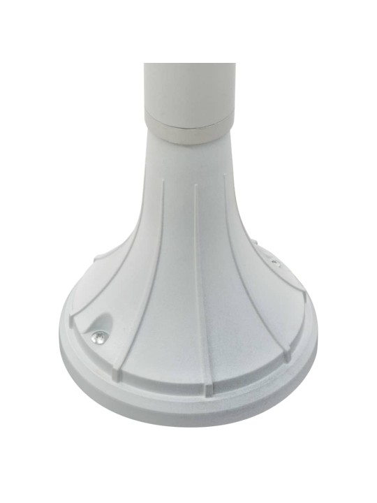 Zahradní sloupová lampa E27 120 cm hliník bílá