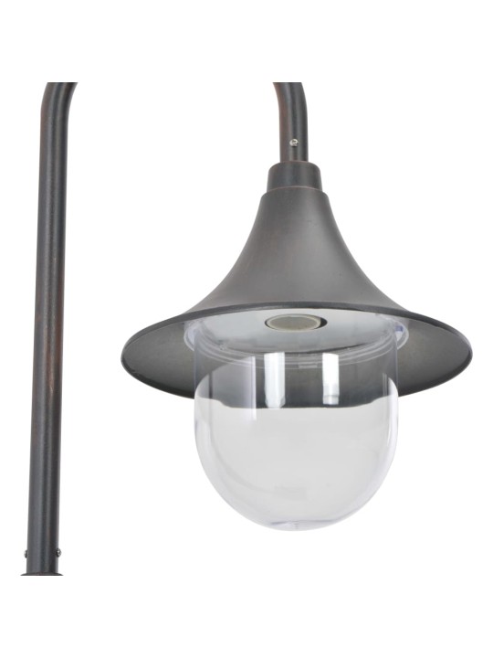 Zahradní sloupová lampa E27 120 cm hliník bronzová