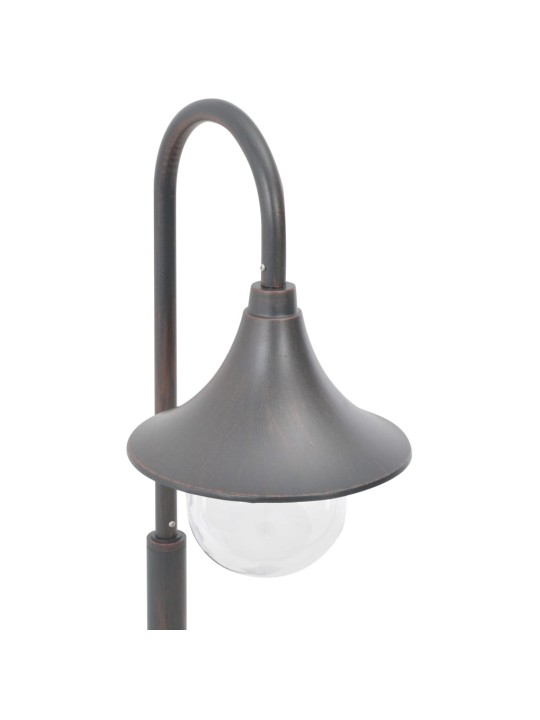 Zahradní sloupová lampa E27 120 cm hliník bronzová