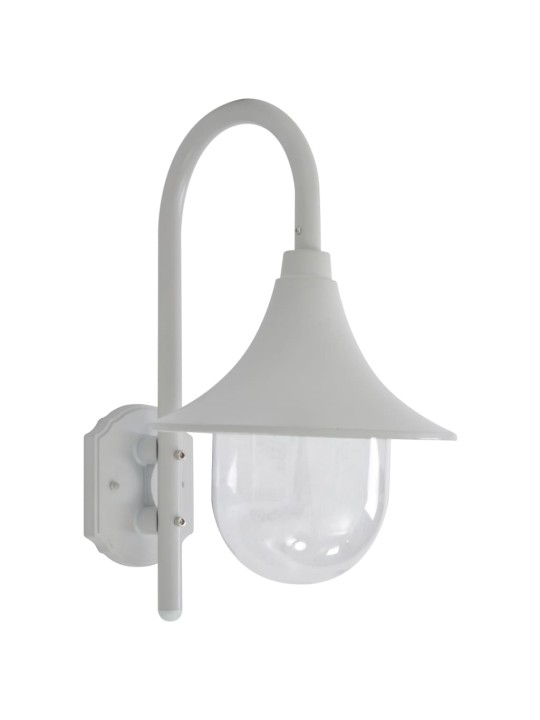 Zahradní nástěnná lampa E27 42 cm hliníková bílá