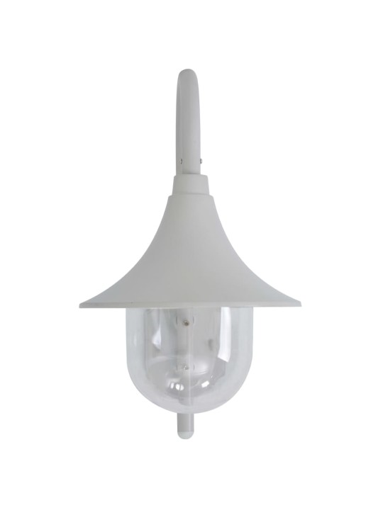 Zahradní nástěnná lampa E27 42 cm hliníková bílá