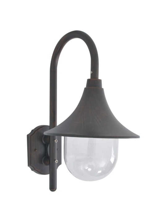Zahradní nástěnná lampa E27 42 cm hliníková bronzová