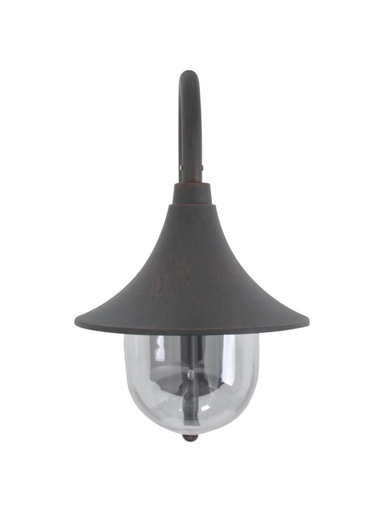 Zahradní nástěnná lampa E27 42 cm hliníková bronzová
