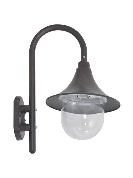 Zahradní nástěnná lampa E27 42 cm hliníková bronzová